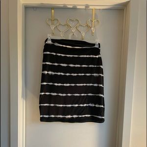 Faded Glory Black White Striped